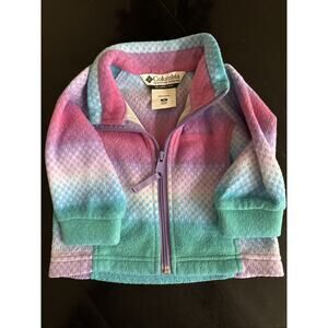 Columbia 12 months Multi Color Toddler Girls Zip Up Fleece Jacket Coat